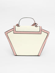 Women's The Roma Canvas Hand Bag - Blush Pink & Cloud White