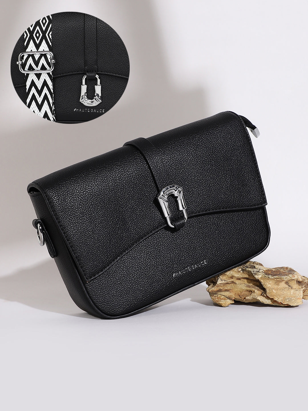 Women's The Hanging Buckle Sling Bag - Midnight Black