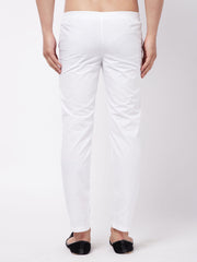 Men's White Cotton Pant Style Pyjama