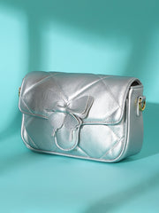 Women's The Quilted Butterfly Shoulder Bag - Chalice Silver