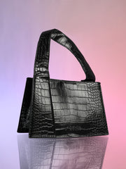 Women's The Frivola Croc Hand Bag - Onyx Black