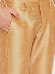 Men's Rose Gold Silk Blend Pant Style Pyjama