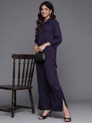 Women Navy Blue Co-Ord Set