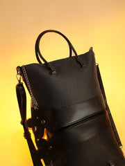 Women's The Basket Hand Bag - Midnight Black