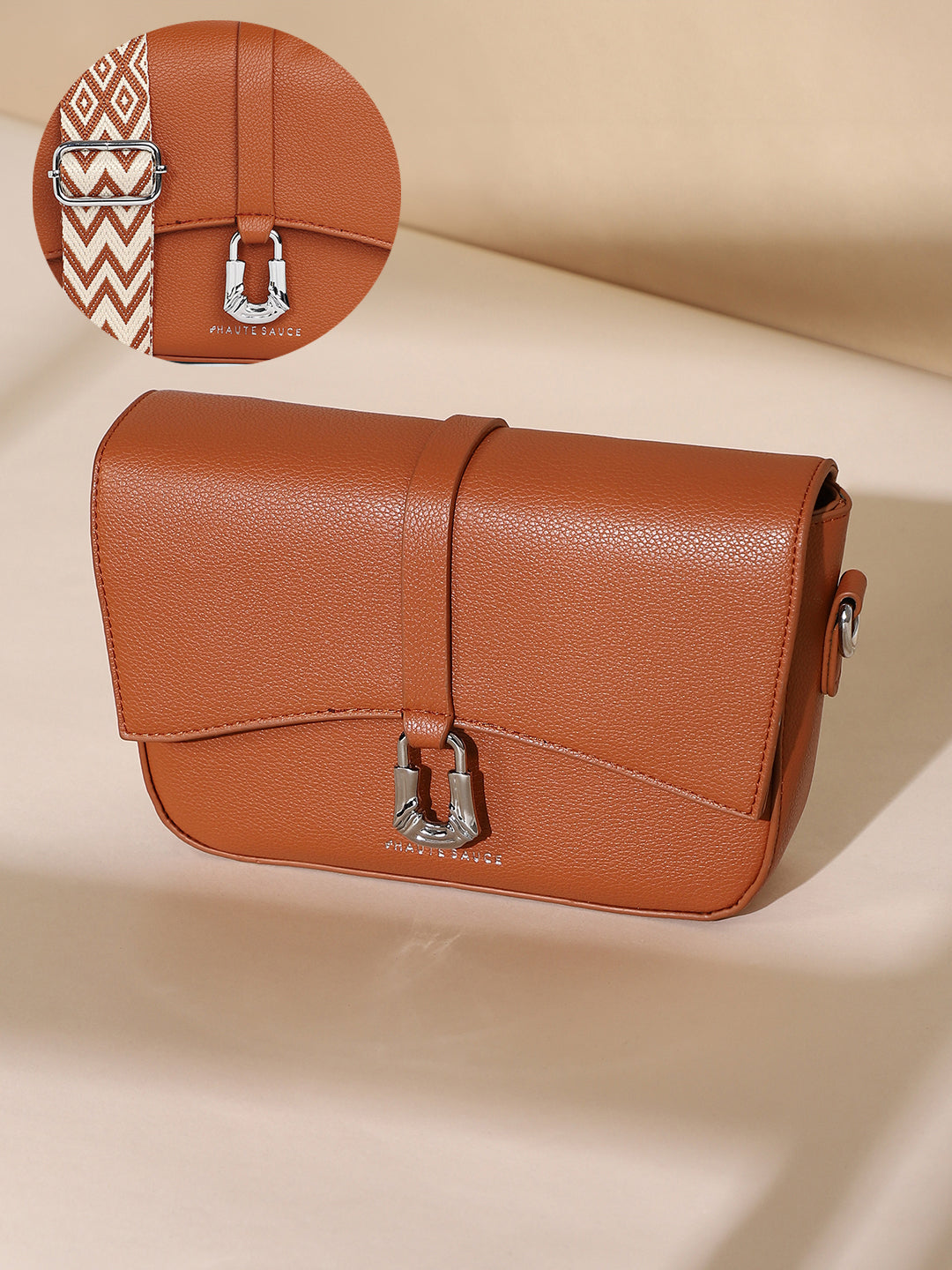 Women's The Hanging Buckle Sling Bag - Terracotta Brown