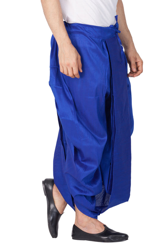 Men's Blue Silk Blend Dhoti