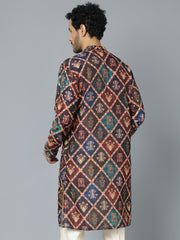 Men's Purple Muslin Kurta