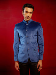 Men's Navy Blue velvet Jodhpuri