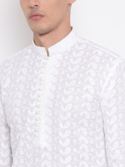 Men's White Pure Cotton Kurta