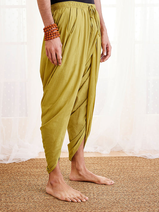 Men's Green Cotton Dhoti