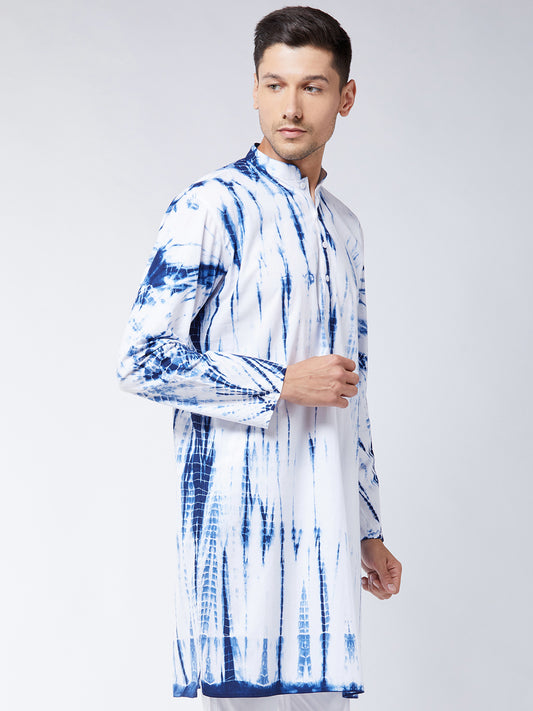 Men's Blue Pure Cotton Kurta