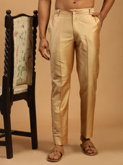 Men's Rose Gold Viscose Pant Style Pyjama