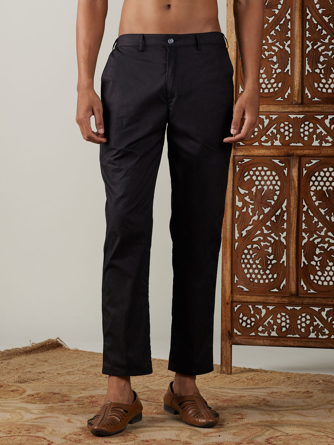 Men's Black Cotton Pant Style Pyjama