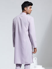 Men's Purple Crepe Kurta