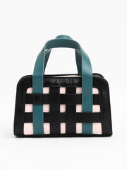 Women's The Weave Camera Mini Sling Bag - Teal Green & Onyx Black