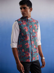 Men's Aqua - Nehru Jacket