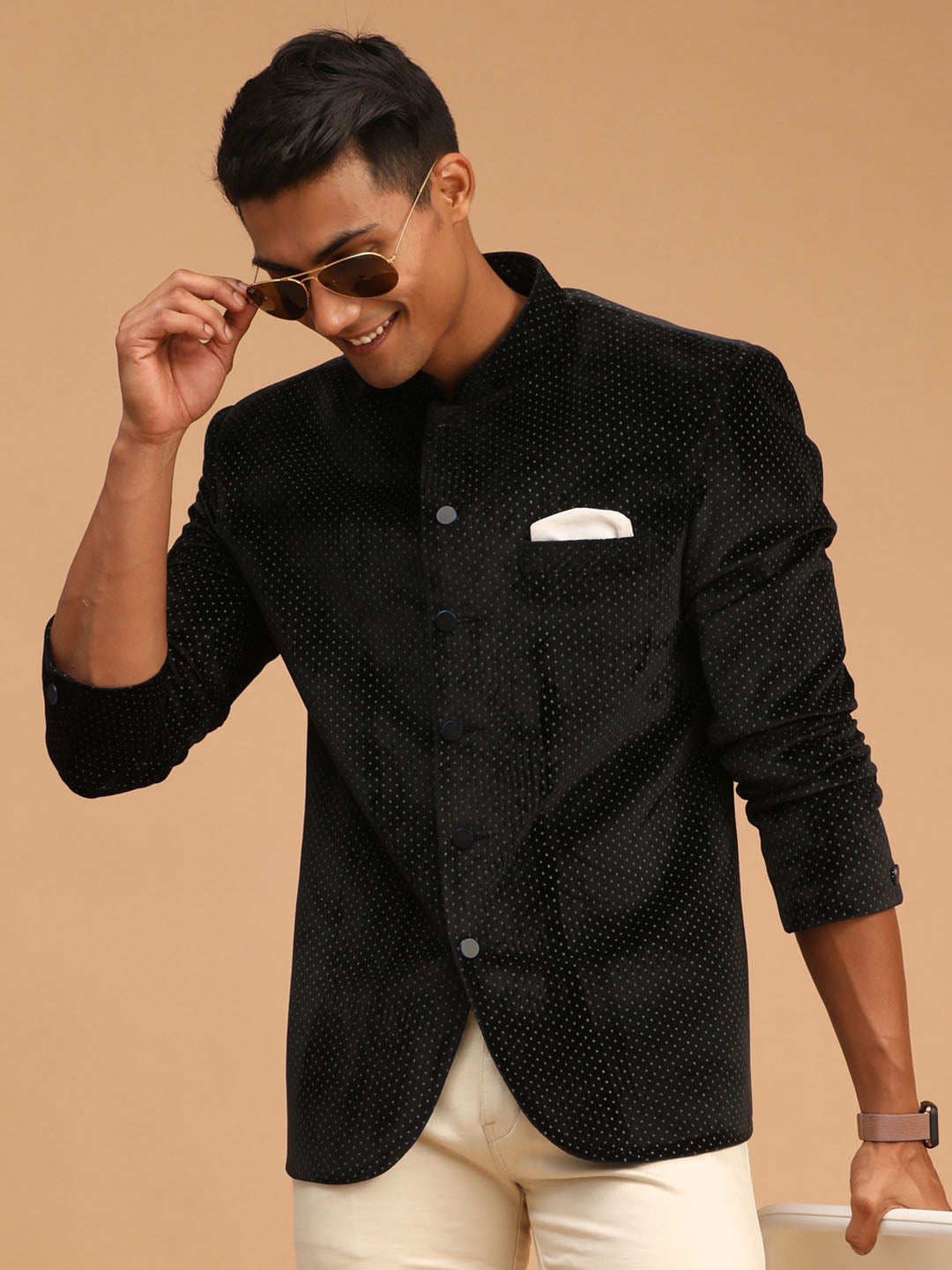 Men's Black Velvet Jodhpuri