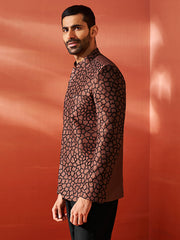 Men's Rust Silk Blend Jodhpuri