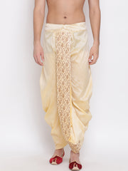 Men's Gold Silk Blend Dhoti