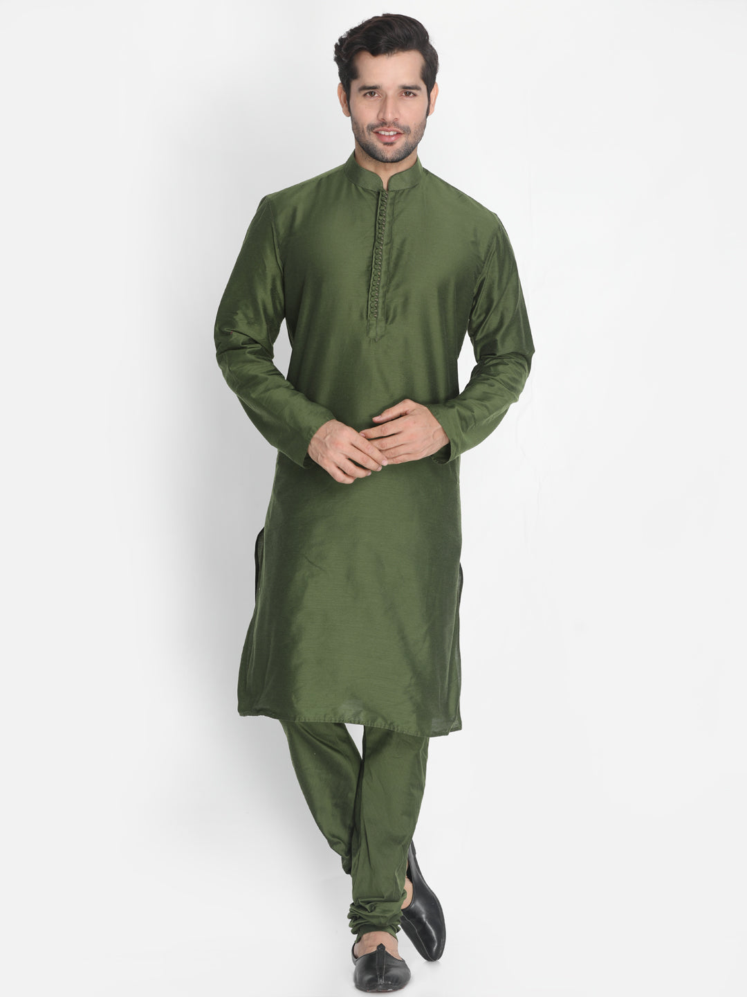 Men's Green Viscose Blend Pyjama