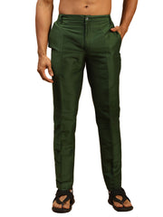 Men's Green Viscose Pant Style Pyjama