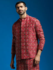 Men's Red - Nehru Jacket