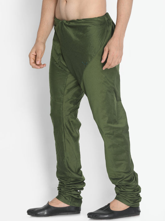 Men's Green Viscose Blend Pyjama