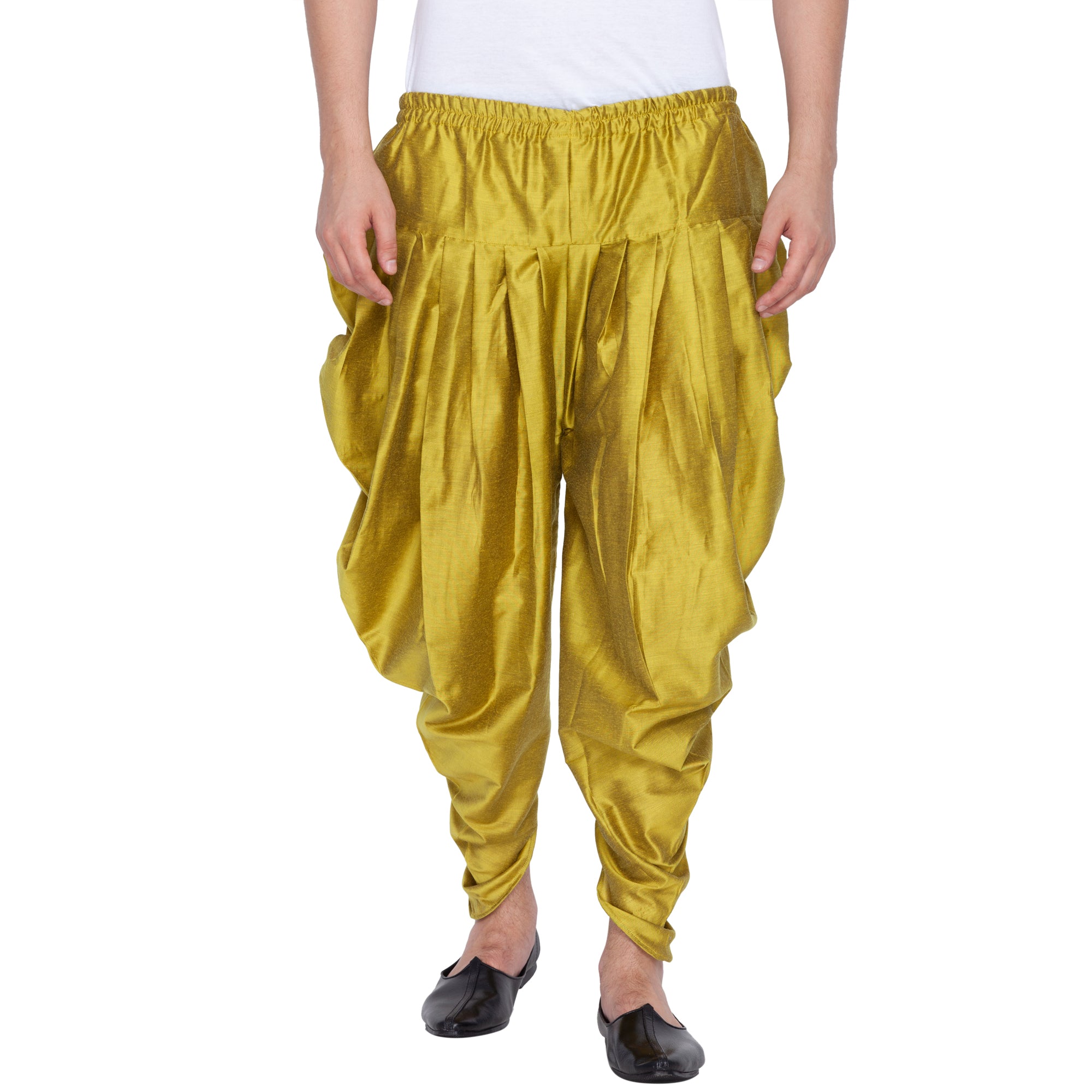 Men's Green Cotton Blend Dhoti