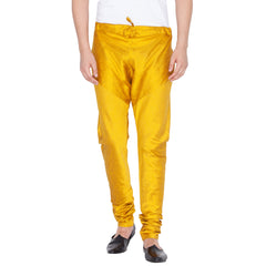 Men's Yellow Silk Blend Pyjama