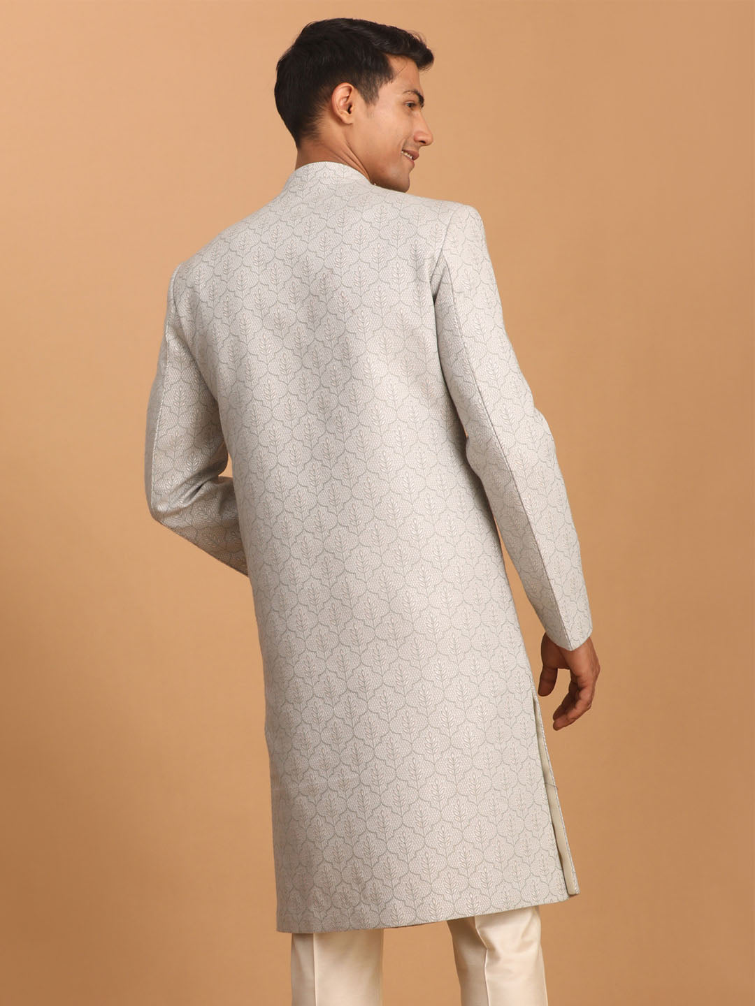 Men's Grey Sherwani Only Top