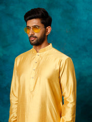 Men's Mustard Viscose Kurta