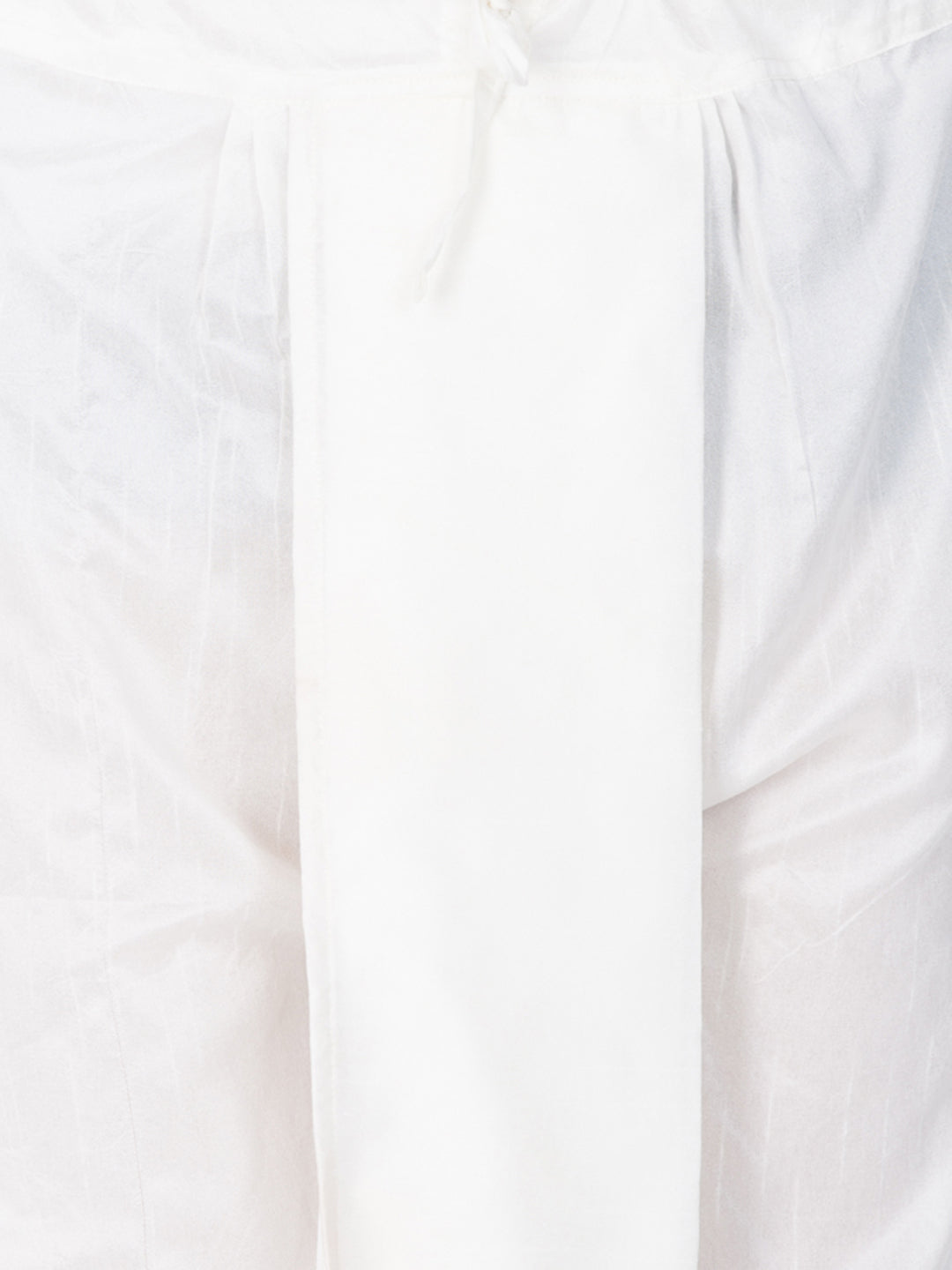 Men's White Silk Blend Dhoti