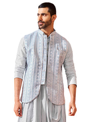 Men's Aqua - Nehru Jacket