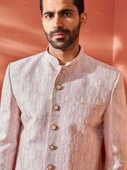 Men's Purple Silk Blend Jodhpuri