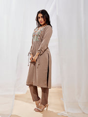 Women's Coffee Kurta Set