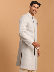 Men's Grey Sherwani Only Top