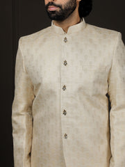 Men's Gold Silk Blend Jodhpuri