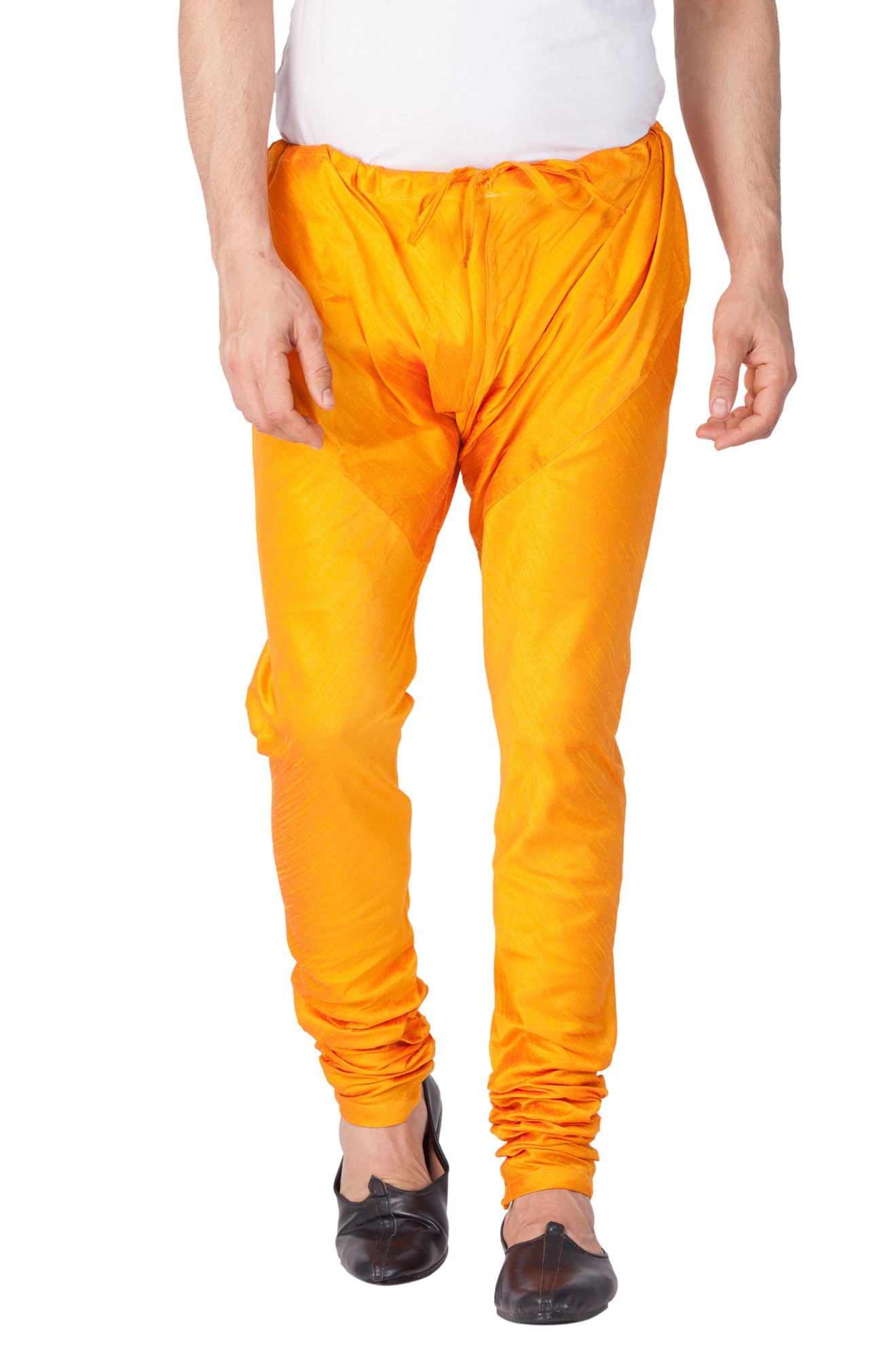 Men's Orange Silk Blend Pyjama