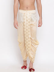 Men's Gold Silk Blend Dhoti