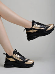 Shoetopia Smart Casual Comfortable Black Sneakers For Women & Girls