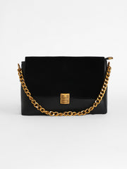 Women's The Velvet Block Shoulder Bag - Midnight Black