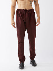 Men's Wine Silk Blend Pyjama