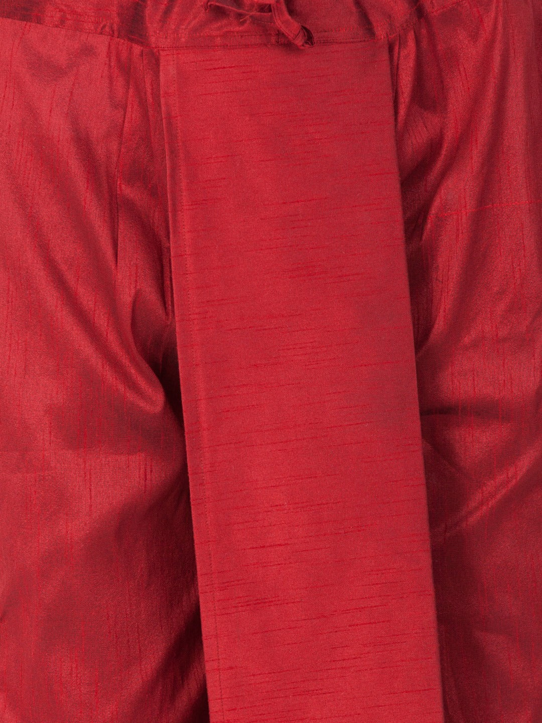 Men's Maroon Silk Blend Dhoti