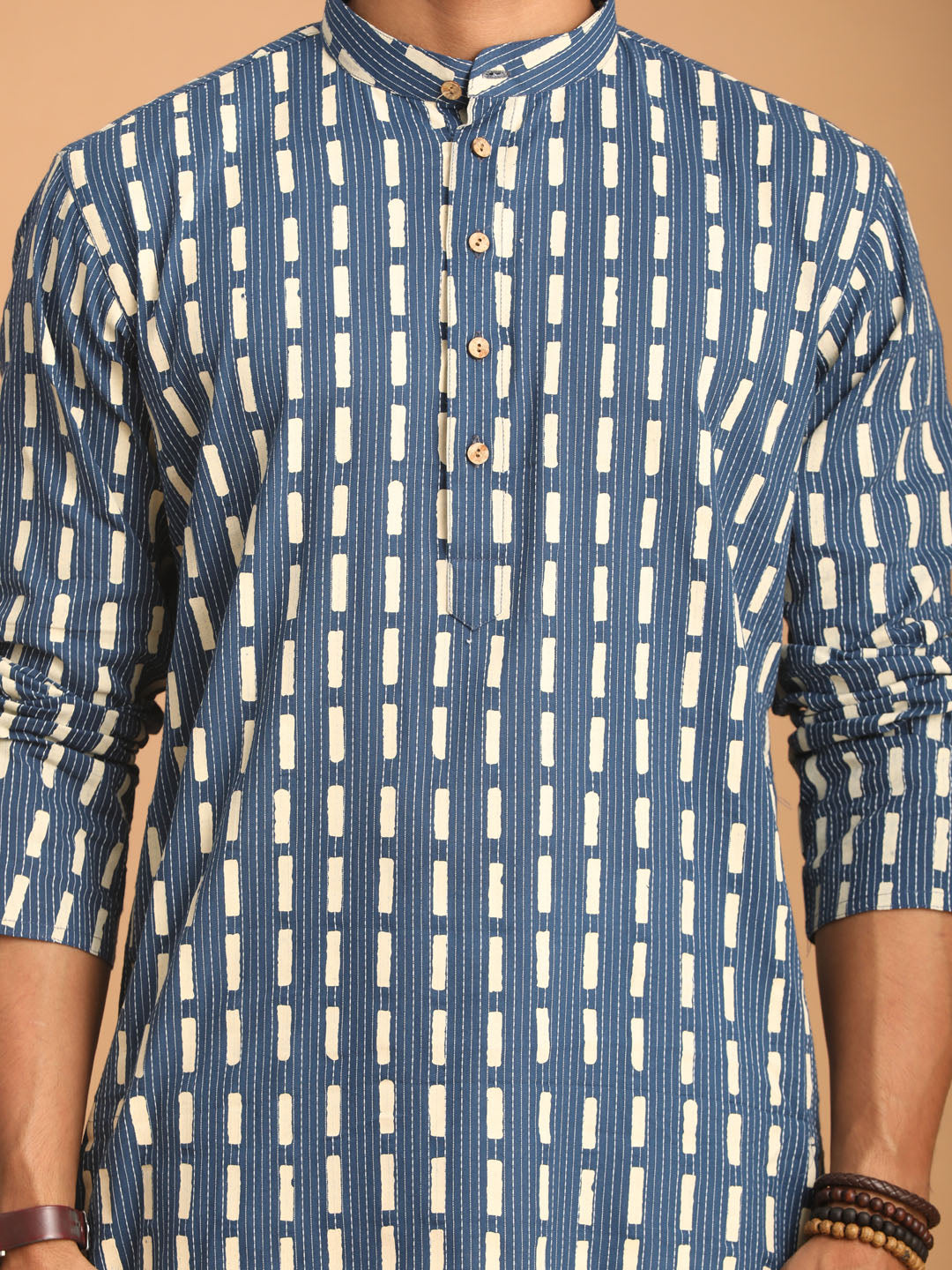 Men's Indigo Blue Cotton Kurta