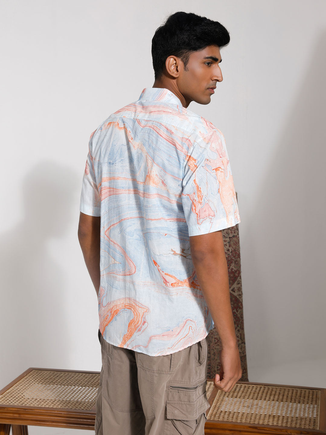 Men's MultiColour Cotton Ethnic Shirt