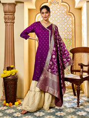 Women's Purple Kurta Set