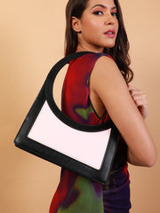 Women's The Aureola Shoulder Bag - Onyx Black & Ivory White