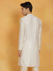 Men's Cream Viscose Kurta