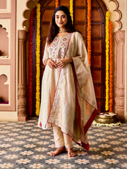 Women's Cream Kurta Set