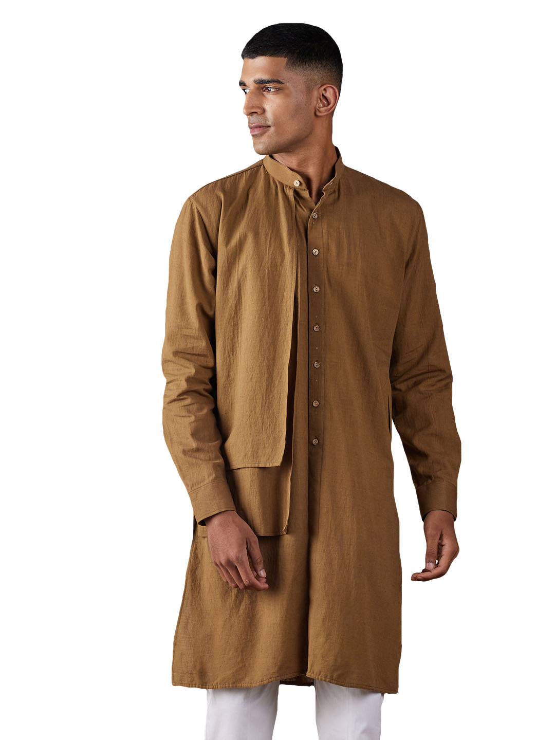 Men's Coffee Cotton Kurta